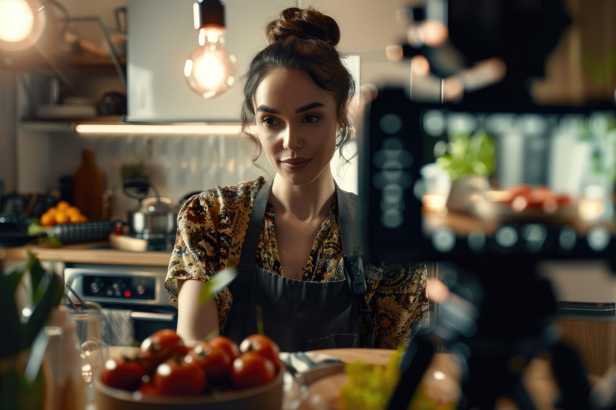 Founder in kitchen teaching